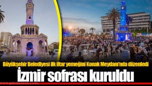 Büyükşehir Belediyesi ilk iftar yemeğini Konak Meydanı’nda düzenledi