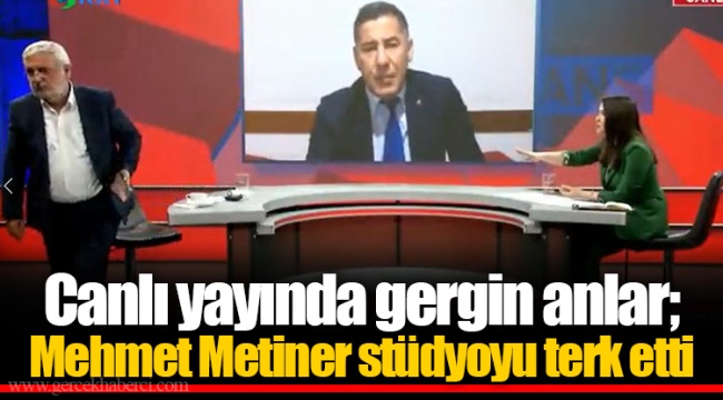Canlı yayında gergin anlar; Mehmet Metiner stüdyoyu terk etti