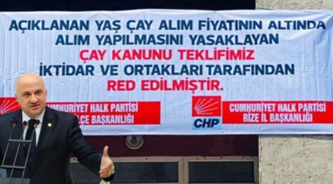 CHP'nin 'çay kanunu' afişleri toplatılmıştı: Meclis gündemine taşındı