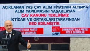 CHP'nin 'çay kanunu' afişleri toplatılmıştı: Meclis gündemine taşındı