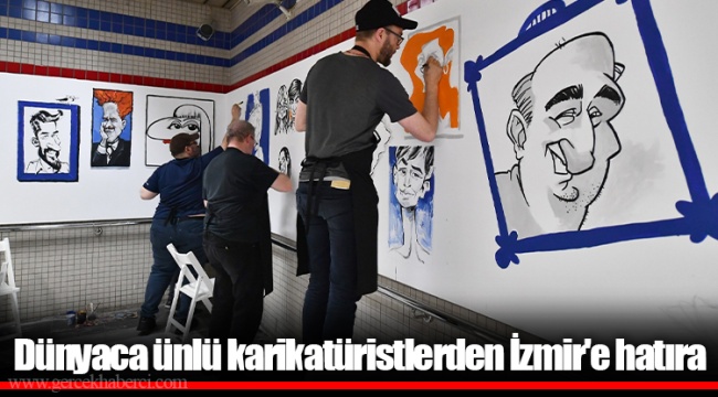 Dünyaca ünlü karikatüristlerden İzmir'e hatıra