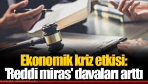 Ekonomik kriz etkisi: 'Reddi miras' davaları arttı