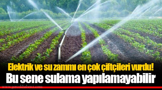 Elektrik ve su zammı en çok çiftçileri vurdu! Bu sene sulama yapılamayabilir