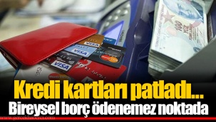 Kredi kartları patladı... Bireysel borç ödenemez noktada