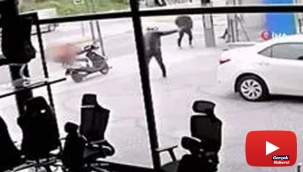 Kurye motosikletiyle gelip diş hekiminin aracını kurşunladı