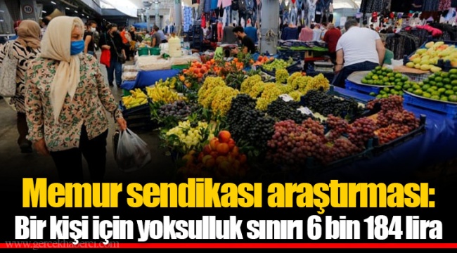 Memur sendikası araştırması: Bir kişi için yoksulluk sınırı 6 bin 184 lira