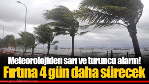 Meteorolojiden sarı ve turuncu alarm! Fırtına 4 gün daha sürecek