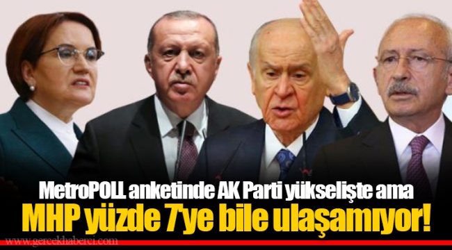 MetroPOLL anketinde AK Parti yükselişte ama MHP yüzde 7'ye bile ulaşamıyor!