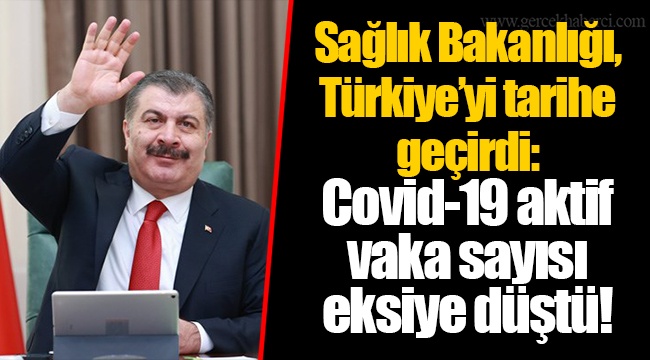 Sağlık Bakanlığı, Türkiye’yi tarihe geçirdi:  Covid-19 aktif  vaka sayısı  eksiye düştü!