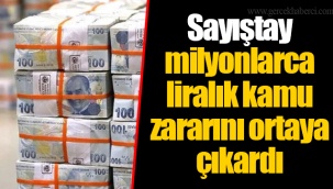Sayıştay milyonlarca liralık kamu zararını ortaya çıkardı