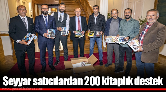 Seyyar satıcılardan 200 kitaplık destek