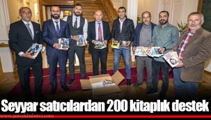 Seyyar satıcılardan 200 kitaplık destek