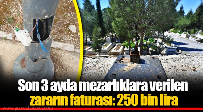 Son 3 ayda mezarlıklara verilen zararın faturası: 250 bin lira