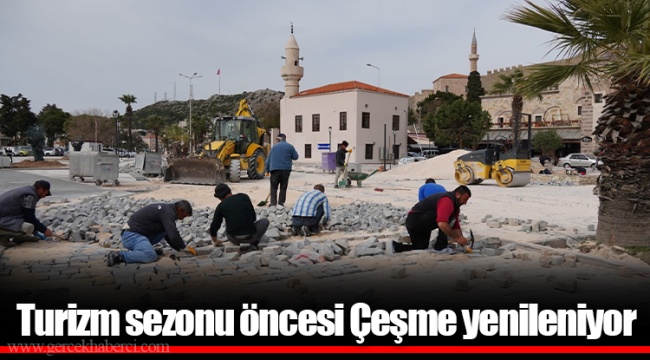 Turizm sezonu öncesi Çeşme yenileniyor