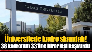 Üniversitede kadro skandalı! 38 kadronun 33’üne birer kişi başvurdu
