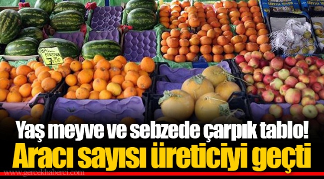 Yaş meyve ve sebzede çarpık tablo! Aracı sayısı üreticiyi geçti