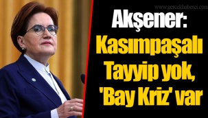 Akşener: Kasımpaşalı Tayyip yok, 'Bay Kriz' var
