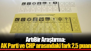 ArtıBir Araştırma: AK Parti ve CHP arasındaki fark 2,5 puan