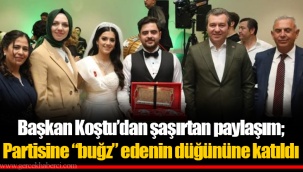Başkan Koştu’dan şaşırtan paylaşım; Partisine “buğz” edenin düğününe katıldı