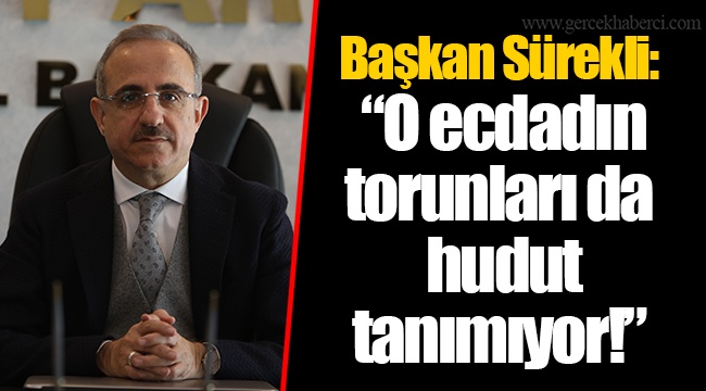 Başkan Sürekli: “O ecdadın torunları da hudut tanımıyor!”
