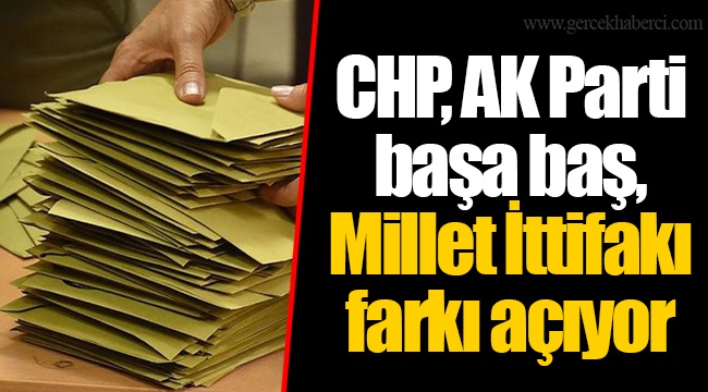 CHP, AK Parti başa baş, Millet İttifakı farkı açıyor