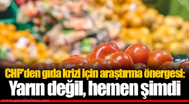 CHP'den gıda krizi için araştırma önergesi: Yarın değil, hemen şimdi