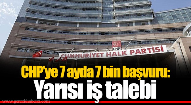 CHP’ye 7 ayda 7 bin başvuru: Yarısı iş talebi
