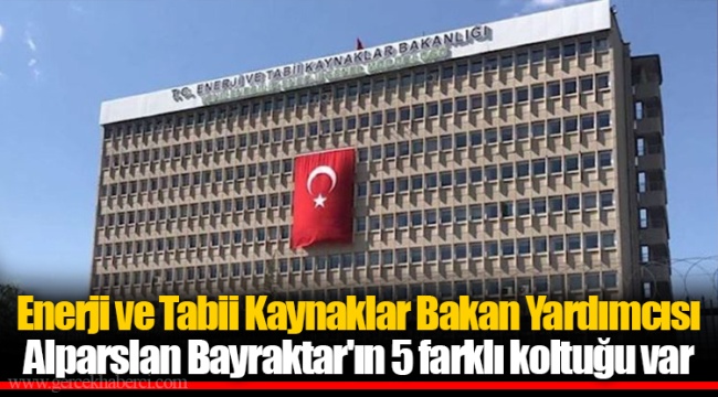 Enerji ve Tabii Kaynaklar Bakan Yardımcısı Alparslan Bayraktar'ın 5 farklı koltuğu var