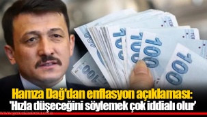Hamza Dağ'dan enflasyon açıklaması: 'Hızla düşeceğini söylemek çok iddialı olur'