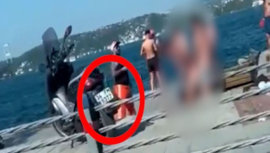 İstanbul Bebek sahilinde kaydedilen görüntüler, sosyal medyayı ayağa kaldırdı