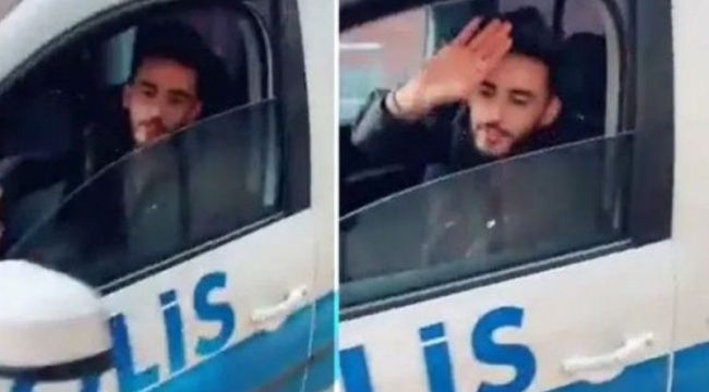 İstanbul'da resmi plakalı polis arabasını süren Suriyelinin videosu ortaya çıktı