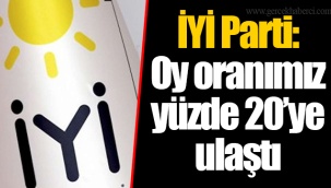 İYİ Parti: Oy oranımız yüzde 20’ye ulaştı