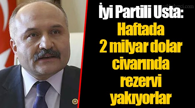 İyi Partili Usta: Haftada 2 milyar dolar civarında rezervi yakıyorlar