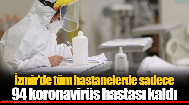 İzmir'de tüm hastanelerde sadece 94 koronavirüs hastası kaldı