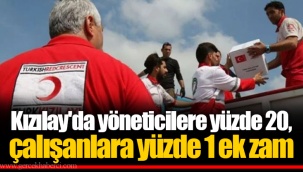 Kızılay'da yöneticilere yüzde 20, çalışanlara yüzde 1 ek zam