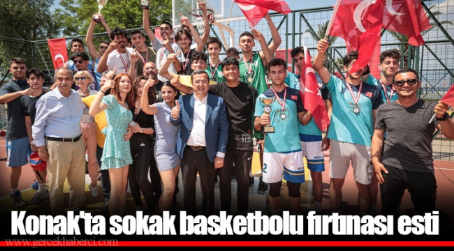 Konak'ta sokak basketbolu fırtınası esti