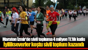 Maraton İzmir’de sivil topluma 4 milyon TL’lik katkı