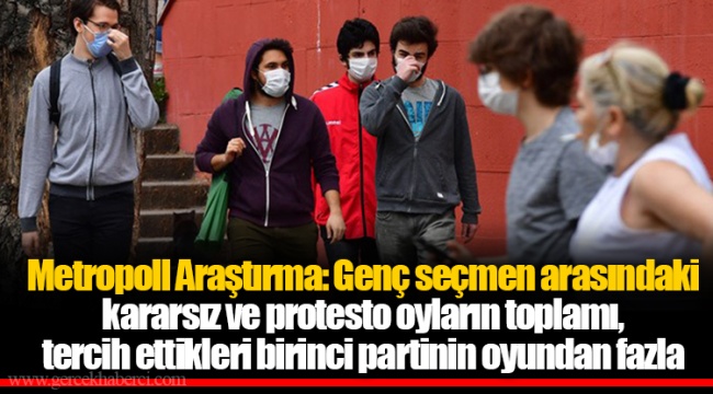 Metropoll Araştırma: Genç seçmen arasındaki kararsız ve protesto oyların toplamı, tercih ettikleri birinci partinin oyundan fazla