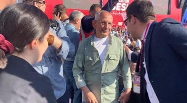 Milletin Sesi mitinginde ilginç anlar! Kılıçdaroğlu'na benzerliği gözlerden kaçmadı: "Herkes fotoğraf çektirmek istiyor"