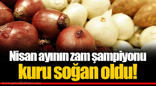 Nisan ayının zam şampiyonu kuru soğan oldu!