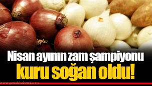Nisan ayının zam şampiyonu kuru soğan oldu!