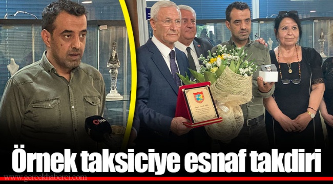 Örnek taksiciye esnaf takdiri