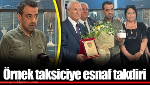 Örnek taksiciye esnaf takdiri