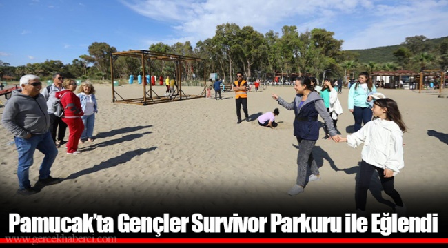Pamucak’ta Gençler Survivor Parkuru ile Eğlendi
