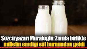 Sözcü yazarı Muratoğlu: Zamla birlikte milletin emdiği süt burnundan geldi
