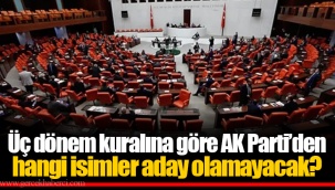 Üç dönem kuralına göre AK Parti’den hangi isimler aday olamayacak?