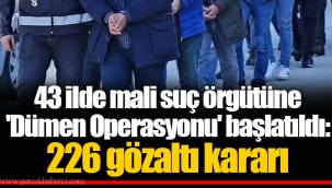 43 ilde mali suç örgütüne 'Dümen Operasyonu' başlatıldı: 226 gözaltı kararı