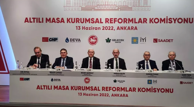 6'lı masanın 'Kurumsal Reformlar Komisyonu' raporu açıklandı
