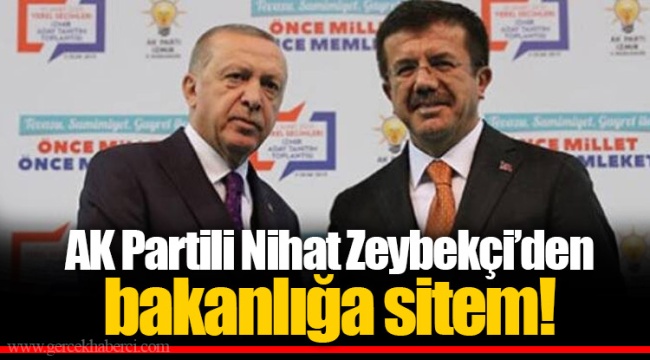 AK Partili Nihat Zeybekçi’den bakanlığa sitem!