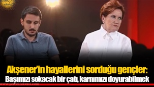 Akşener’in hayallerini sorduğu gençler: Başımızı sokacak bir çatı, karnımızı doyurabilmek